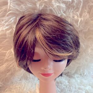 NEW Allbell Short Brown Pixie Cut Hair with Bangs